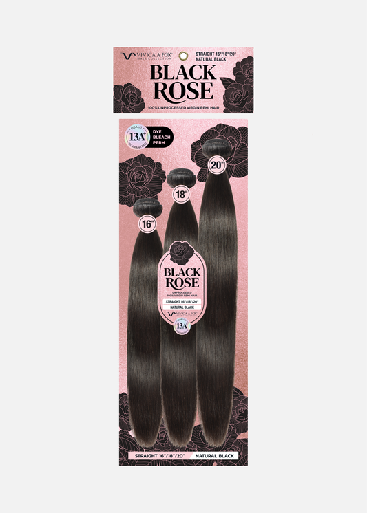 BLACK ROSE Straight 3pcs Bundle Hair
