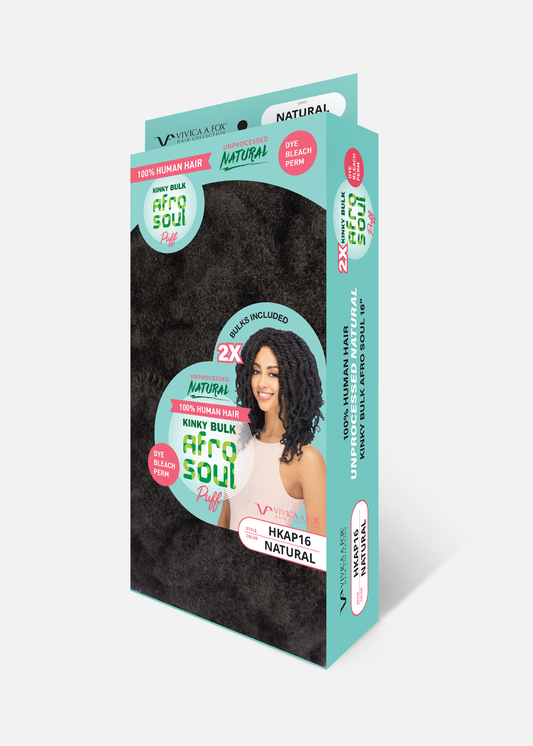 Human Hair Kinky Afro Puff image 0