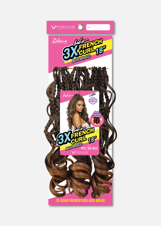 3X BOHO French Curl Box Braid 18”