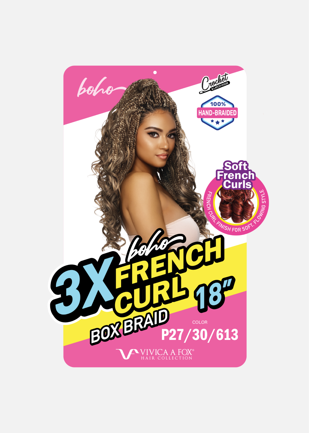 3X BOHO French Curl Box Braid 18”
