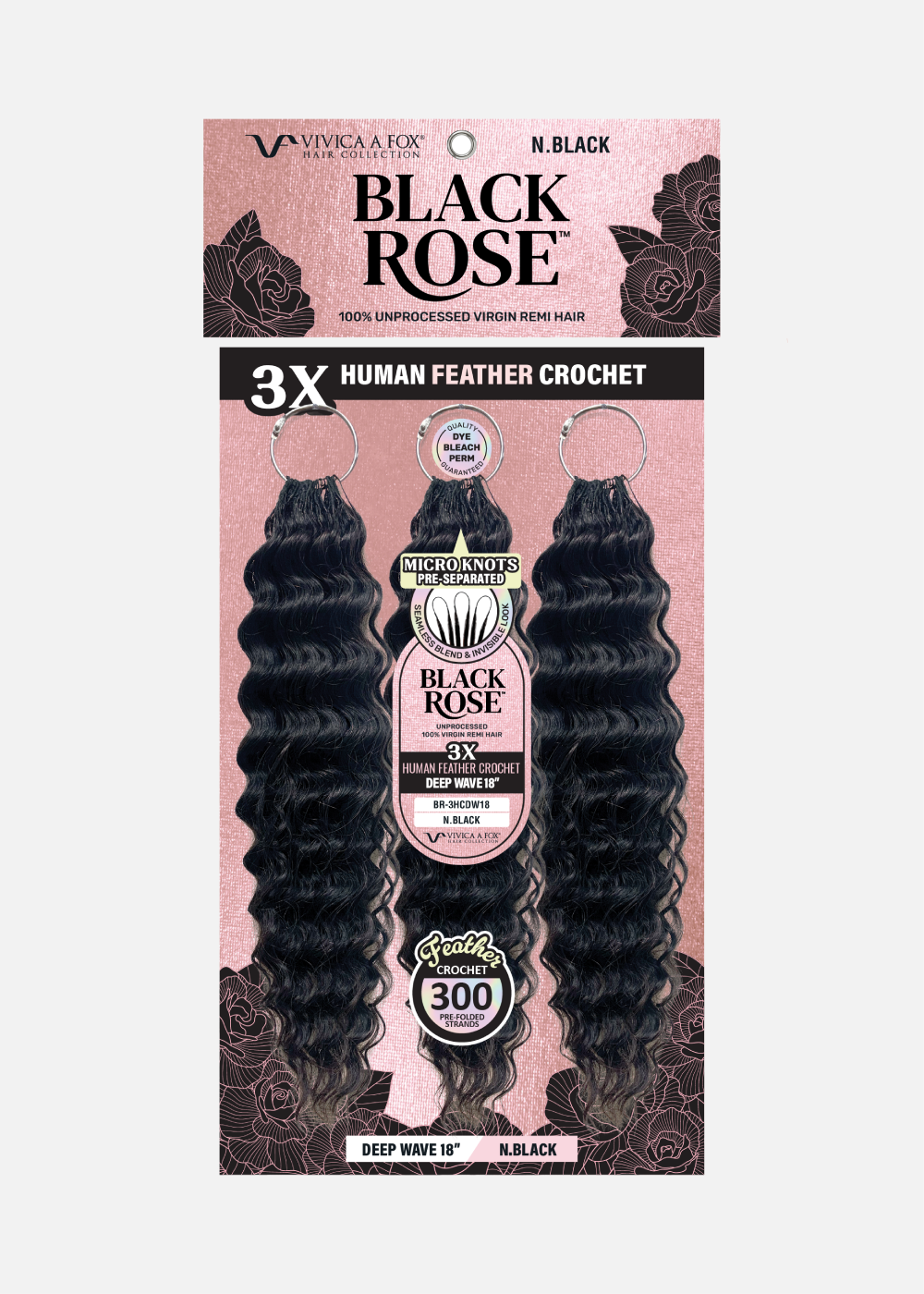 BLACK ROSE HH Crochet 3X- Deep Wave