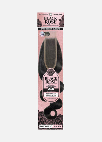 BLACK ROSE 2X6 HD Lace Closure- Body Wave