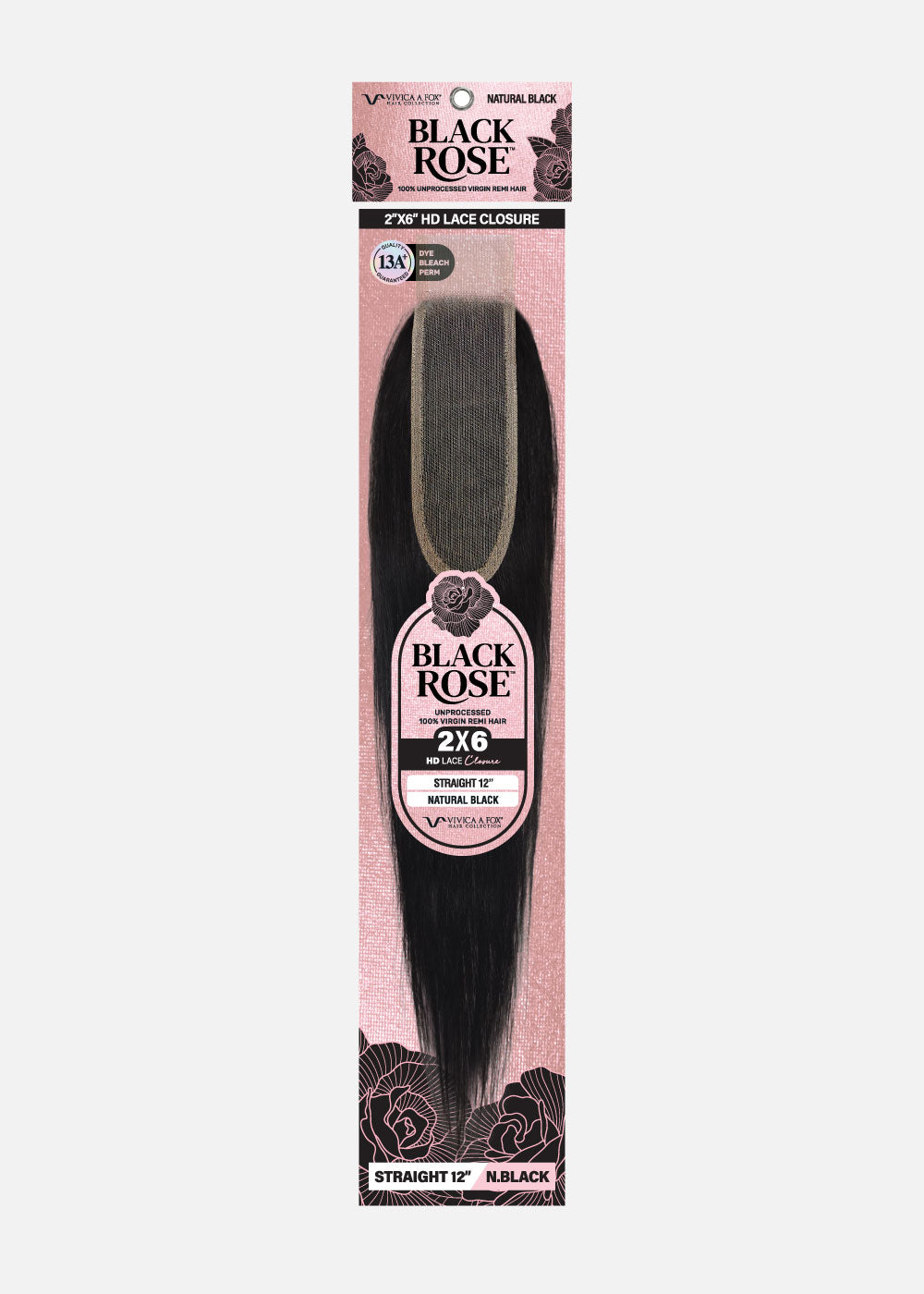 BLACK ROSE 2X6 HD Lace Closure- Straight