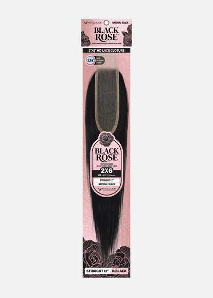 BLACK ROSE 2X6 HD Lace Closure- Straight