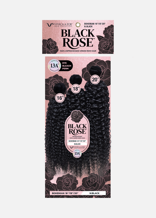 BLACK ROSE 3pcs- Bohemian Curl