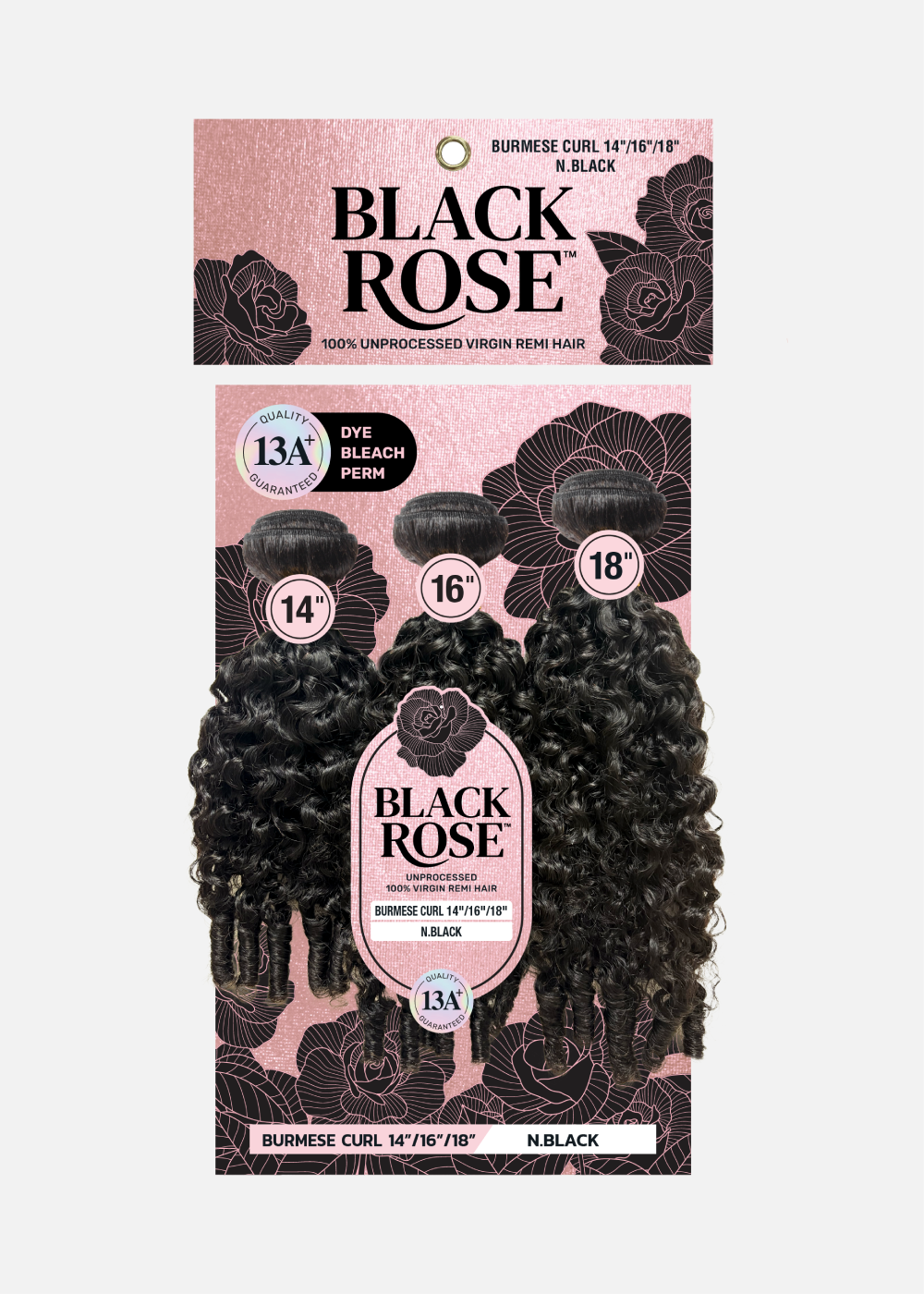 BLACK ROSE 3pcs Bundles- Burmese Curly