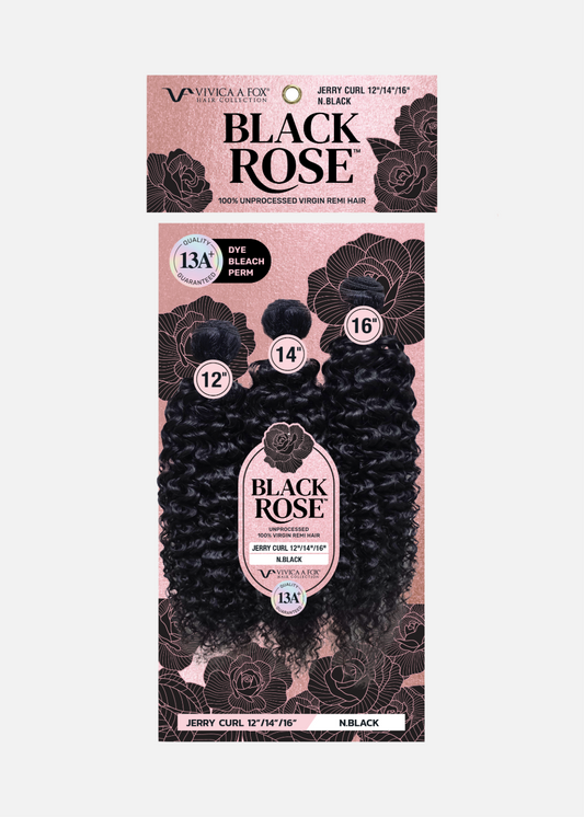 BLACK ROSE 3pcs- Jerry Curl