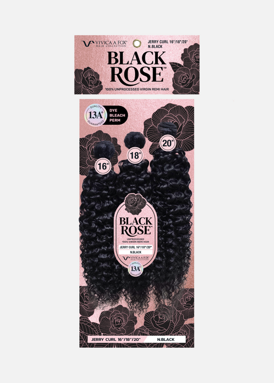BLACK ROSE 3pcs- Jerry Curl