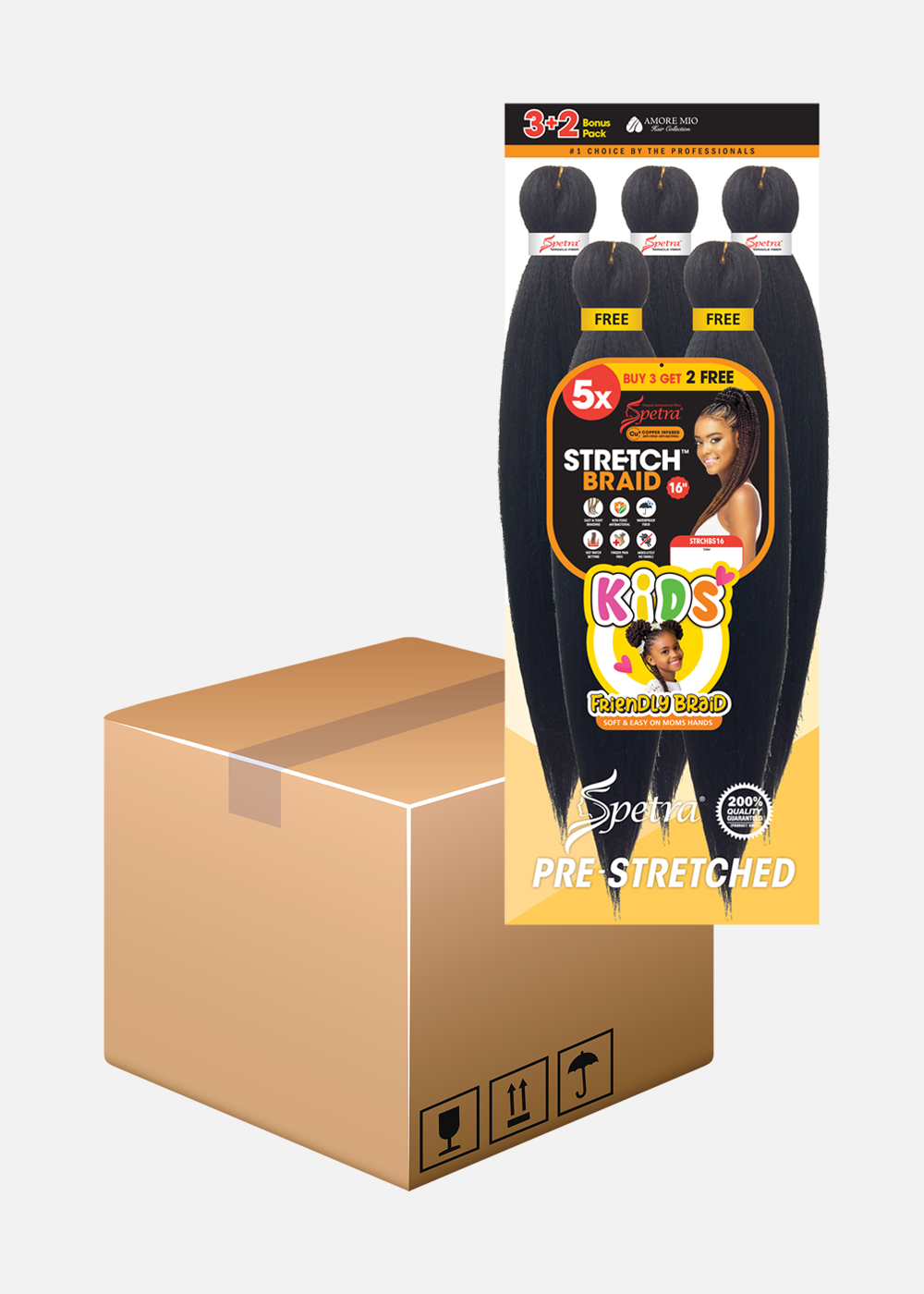 BOX DEAL: 16″ Strech Braid 5X (50 packs/box)